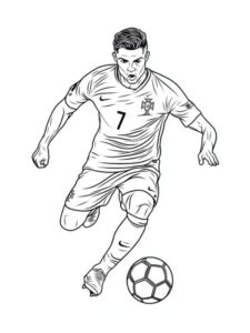 Cristiano Ronaldo De Colorat Gratuit Desene Imprimabile