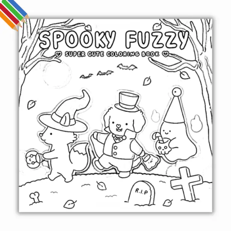 Desenhos Spooky Fuzzy Para Colorir E Imprimir Pdf