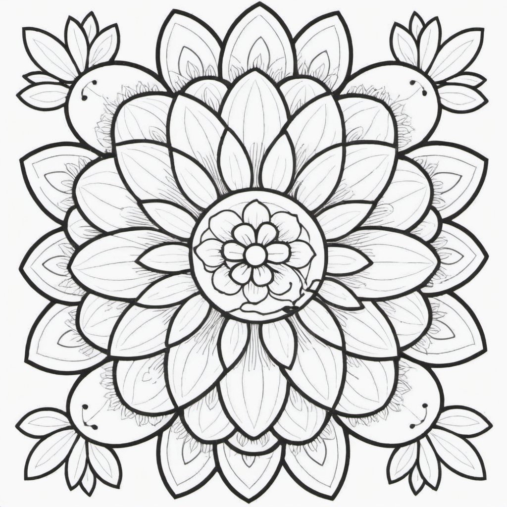 Bloemenmandala kleurplaten