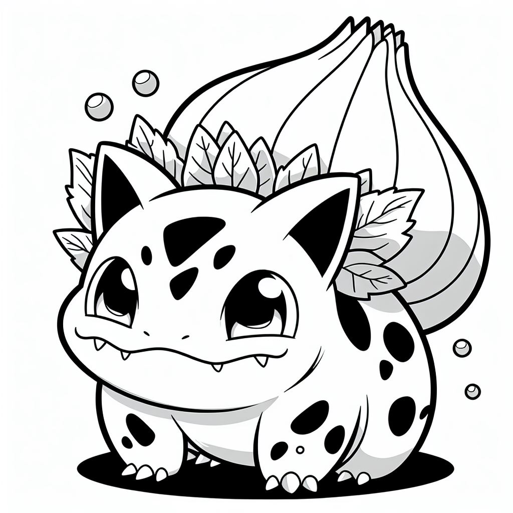 Bulbasaur kleurplaat printen