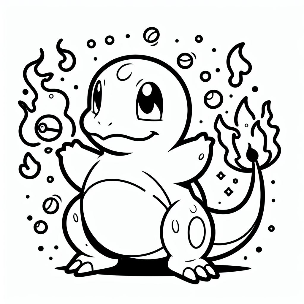 Charmander kleurplaat