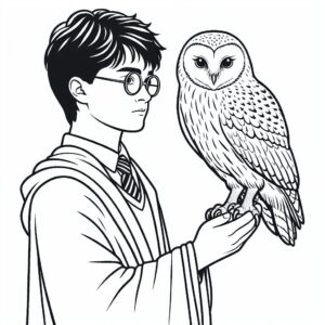 Tasse et Cuillère Harry Potter Hedwige Poudlard 320ml - La boutique