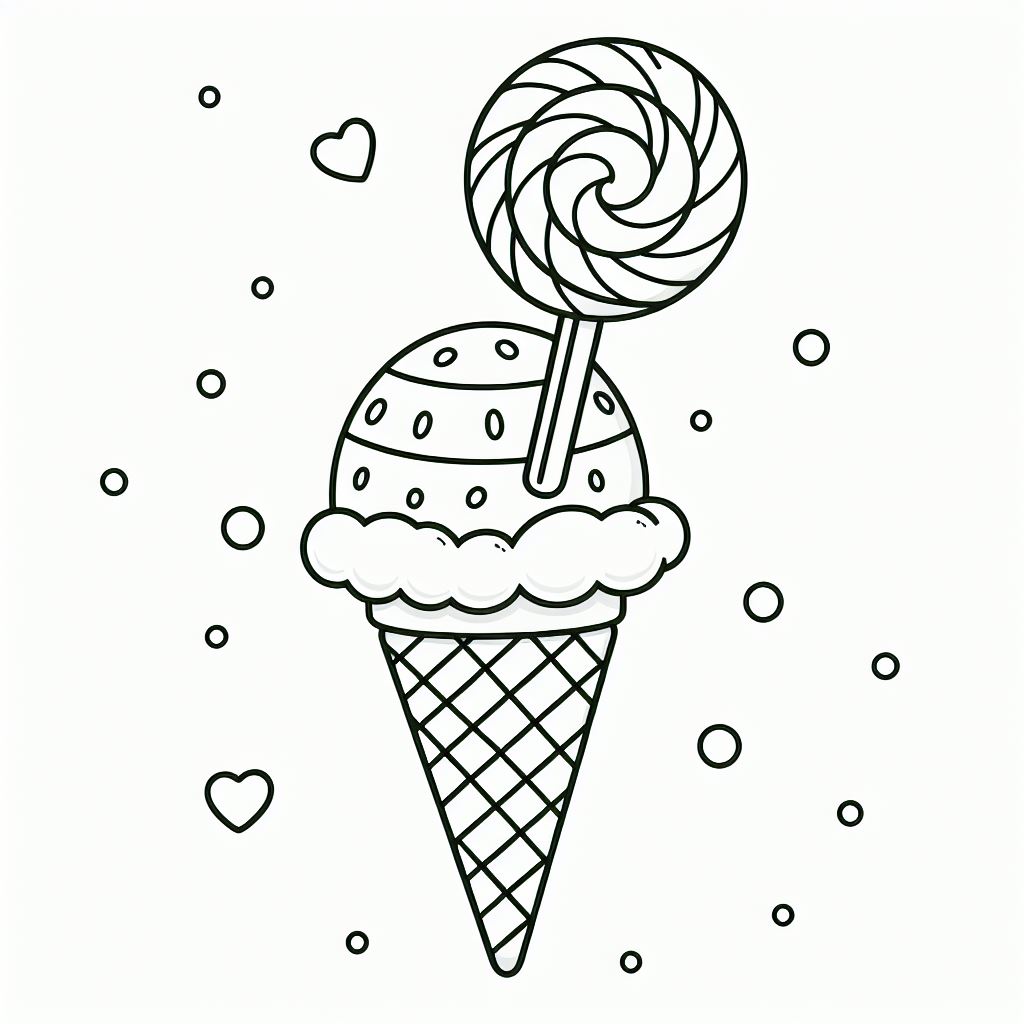 IJs met lolly’s tekening