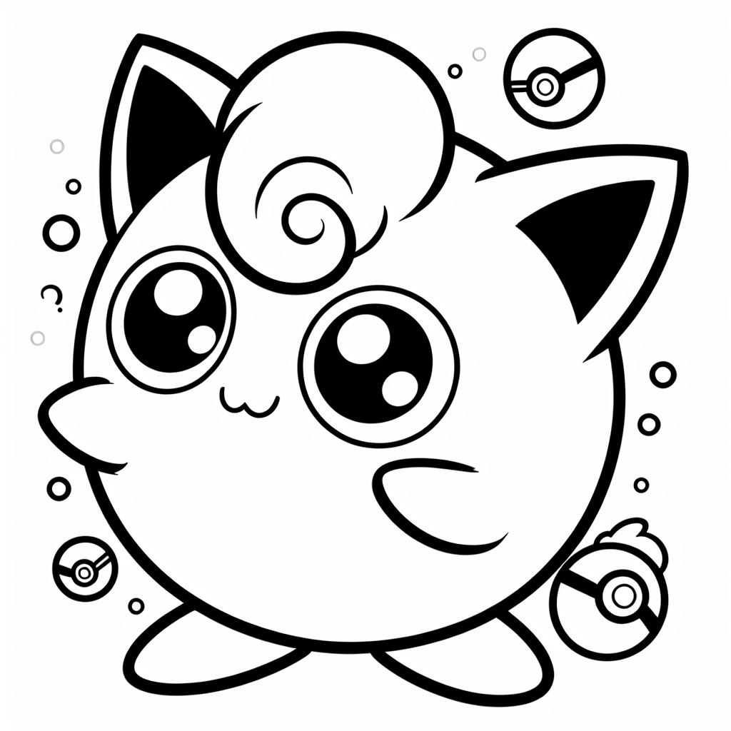 Jigglypuff kleurplaten