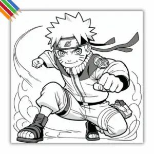 Naruto kleurplaat thumbnail