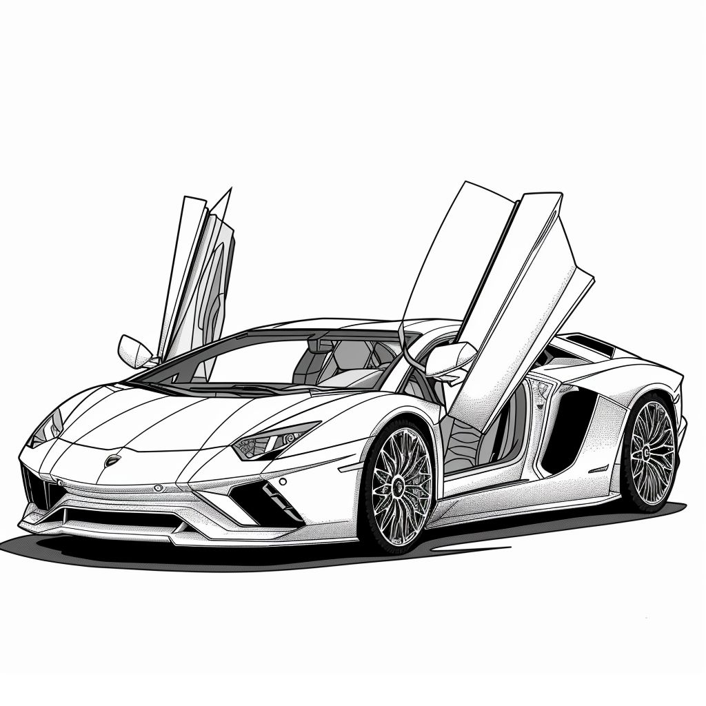 Lamborghini Aventador kleurplaat