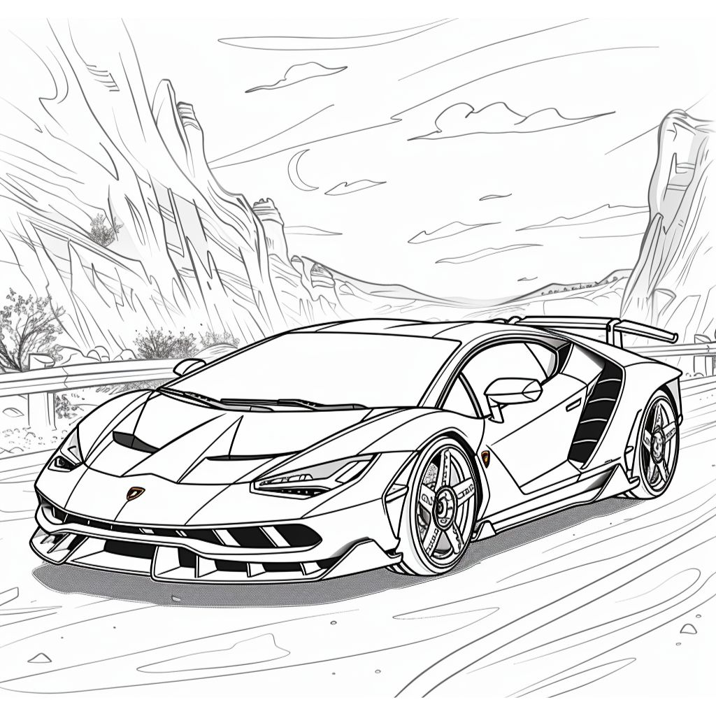 Lamborghini Centenario kleurplaat