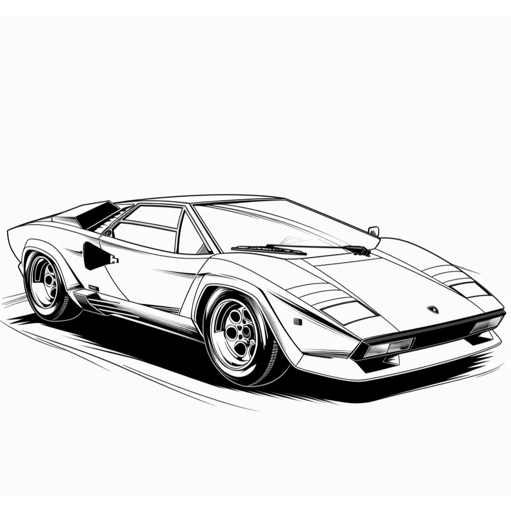 Lamborghini Espada kleurplaat