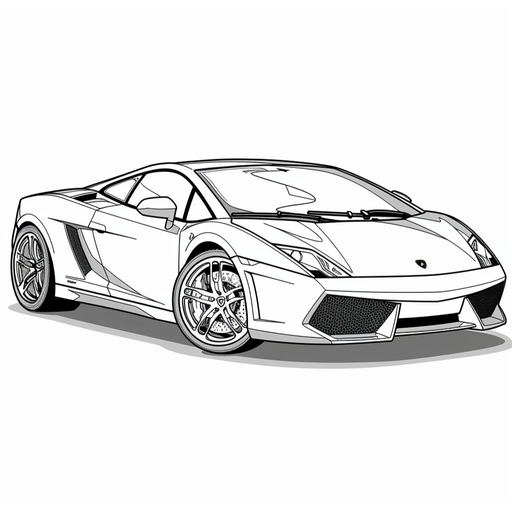 Lamborghini Gallardo kleurplaat