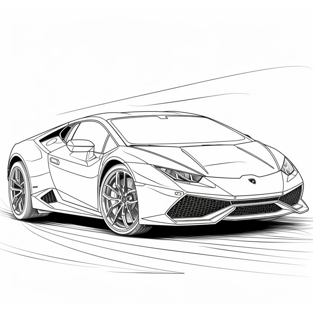 Lamborghini Huracán kleurplaat