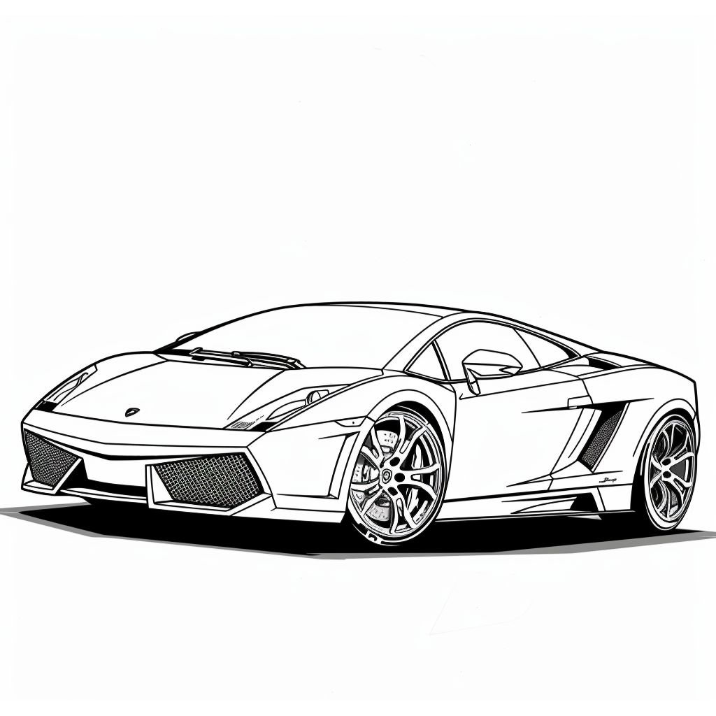 Lamborghini Murciélago kleurplaat