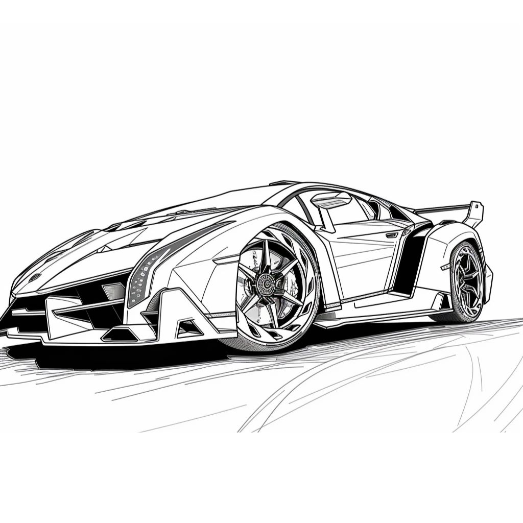 Lamborghini Veneno kleurplaten