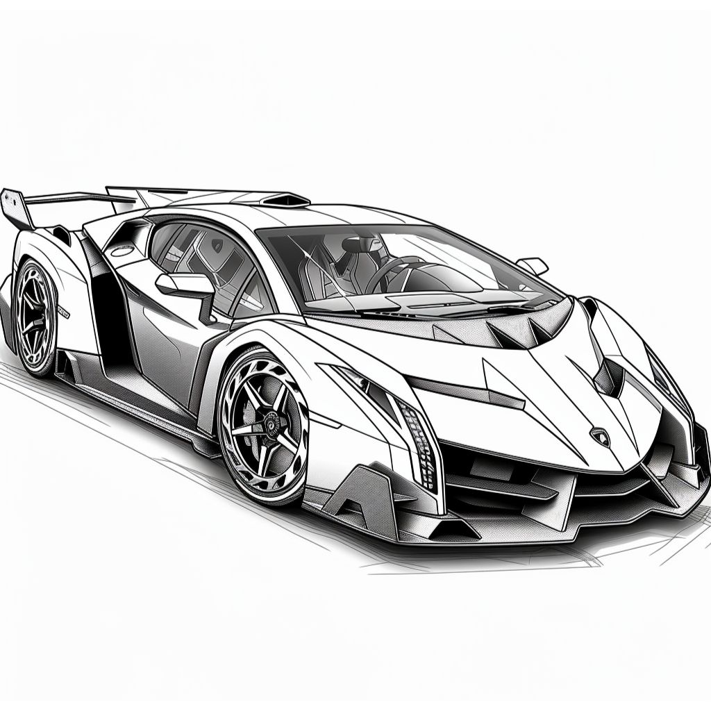 Lamborghini Veneno tekening