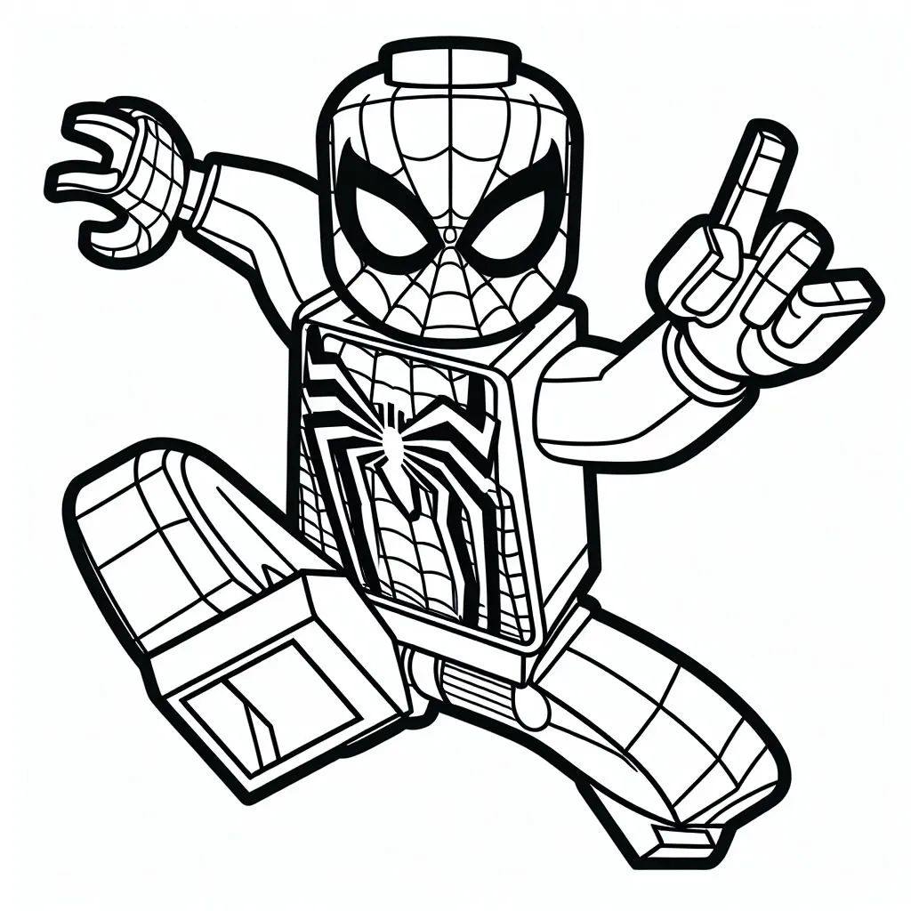 Logo in Spiderman stijl kleurplaat printen