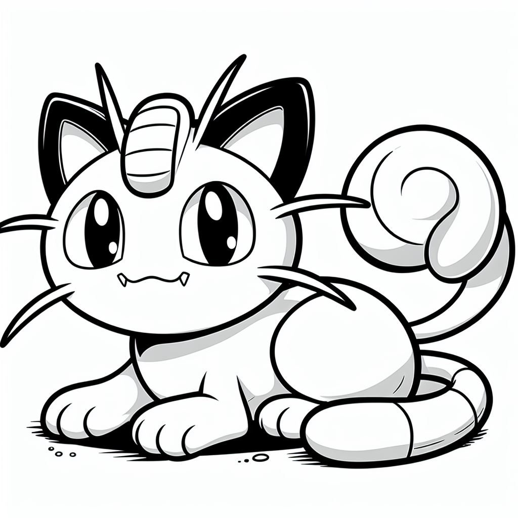 Meowth kleurplaten