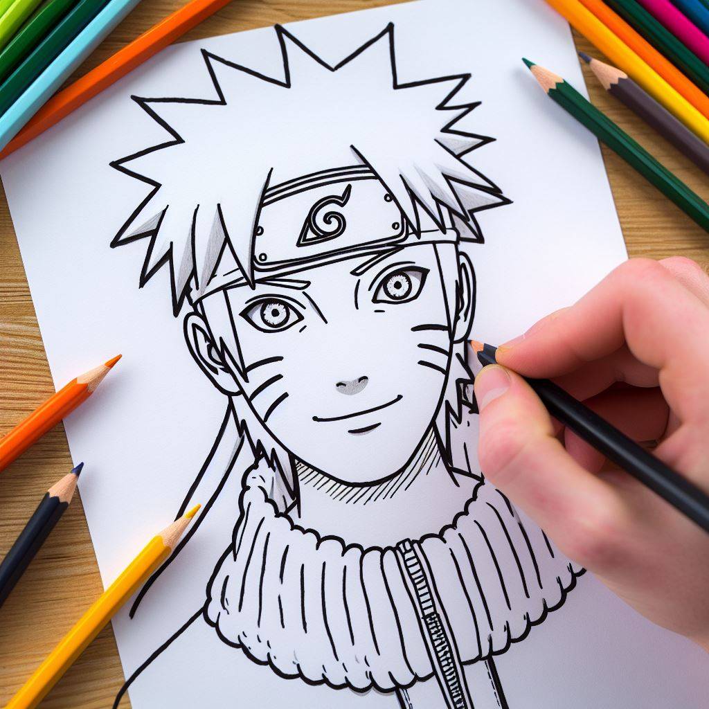 Naruto kleurplaat thumbnail