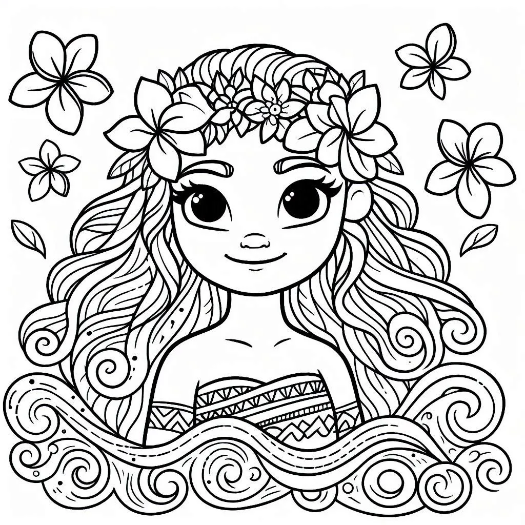 Princess Moana kleurplaten