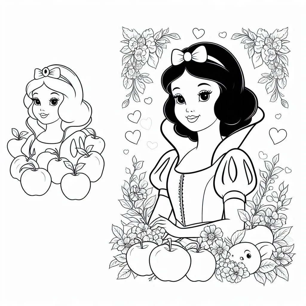 Princess Snow White kleurplaten