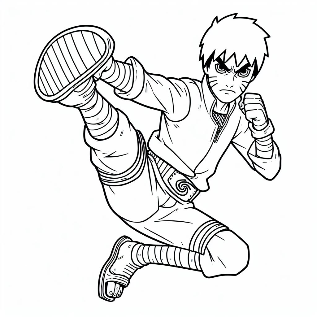 Rock Lee kleurplaat2 1