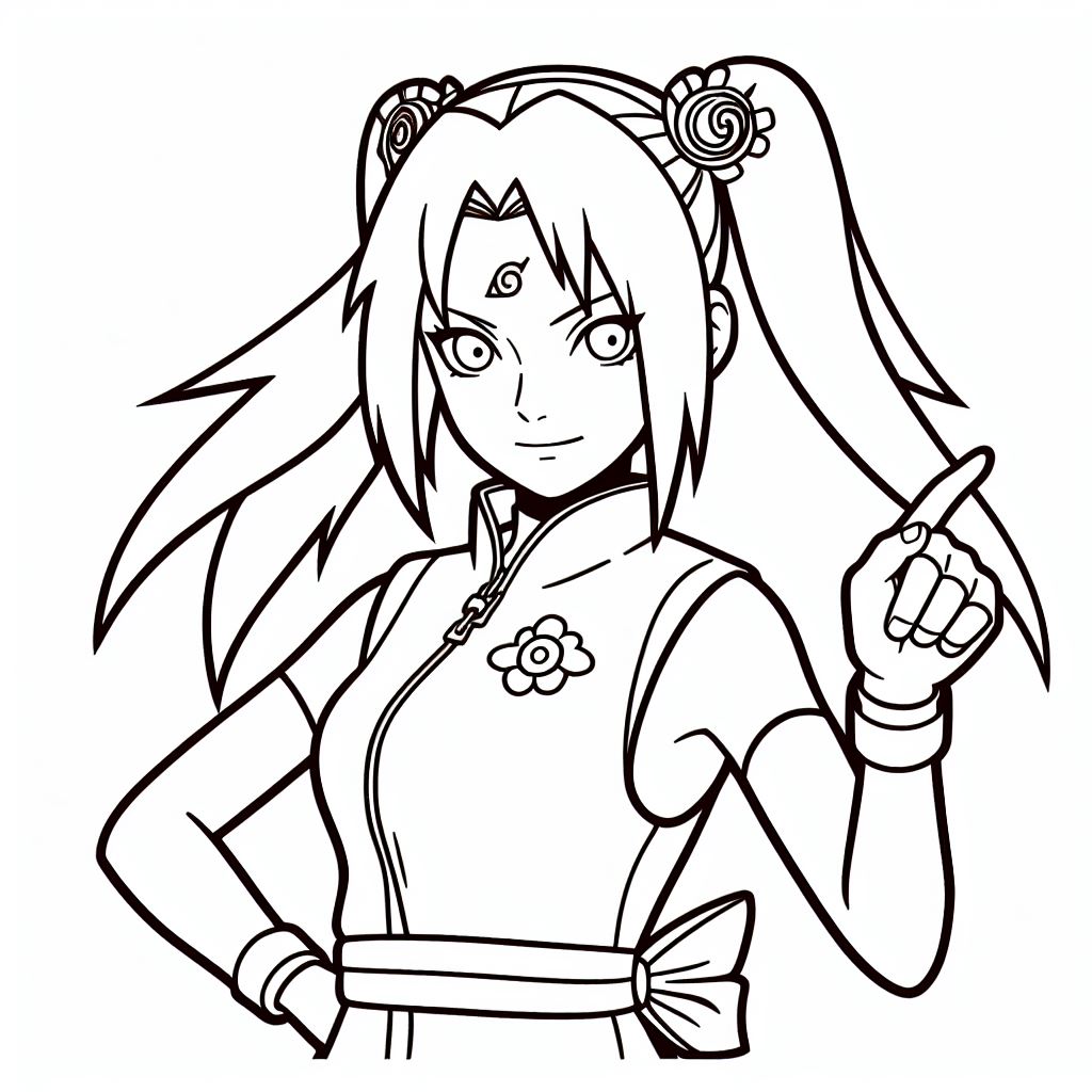 Sakura Haruno kleurplaat3