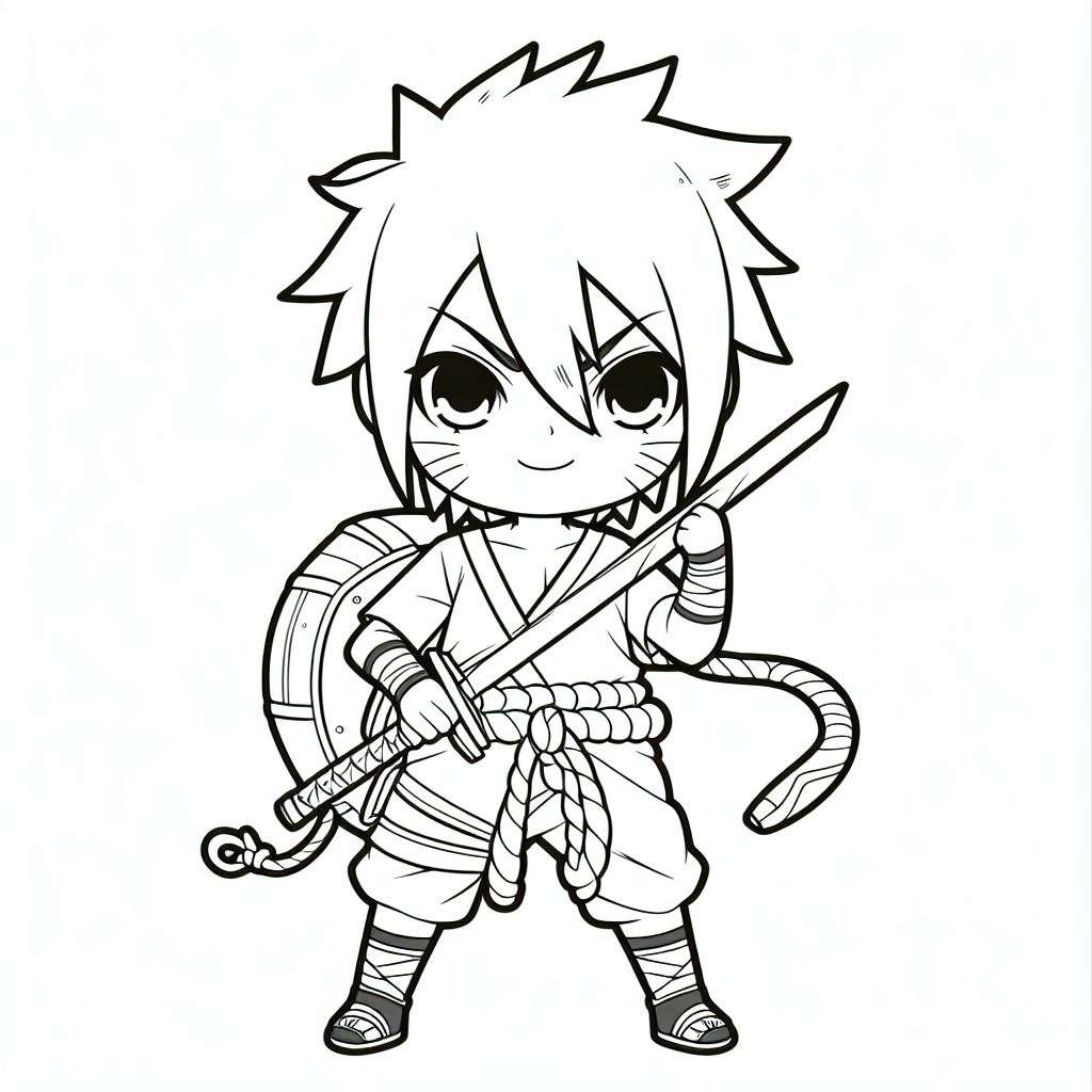 Sasuke Uchiha kleurplaat3