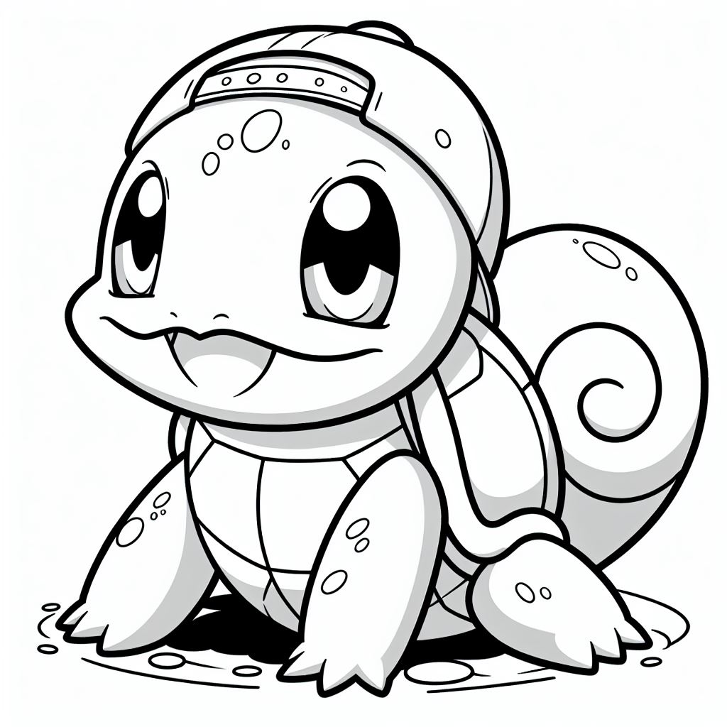 Squirtle kleurplaat