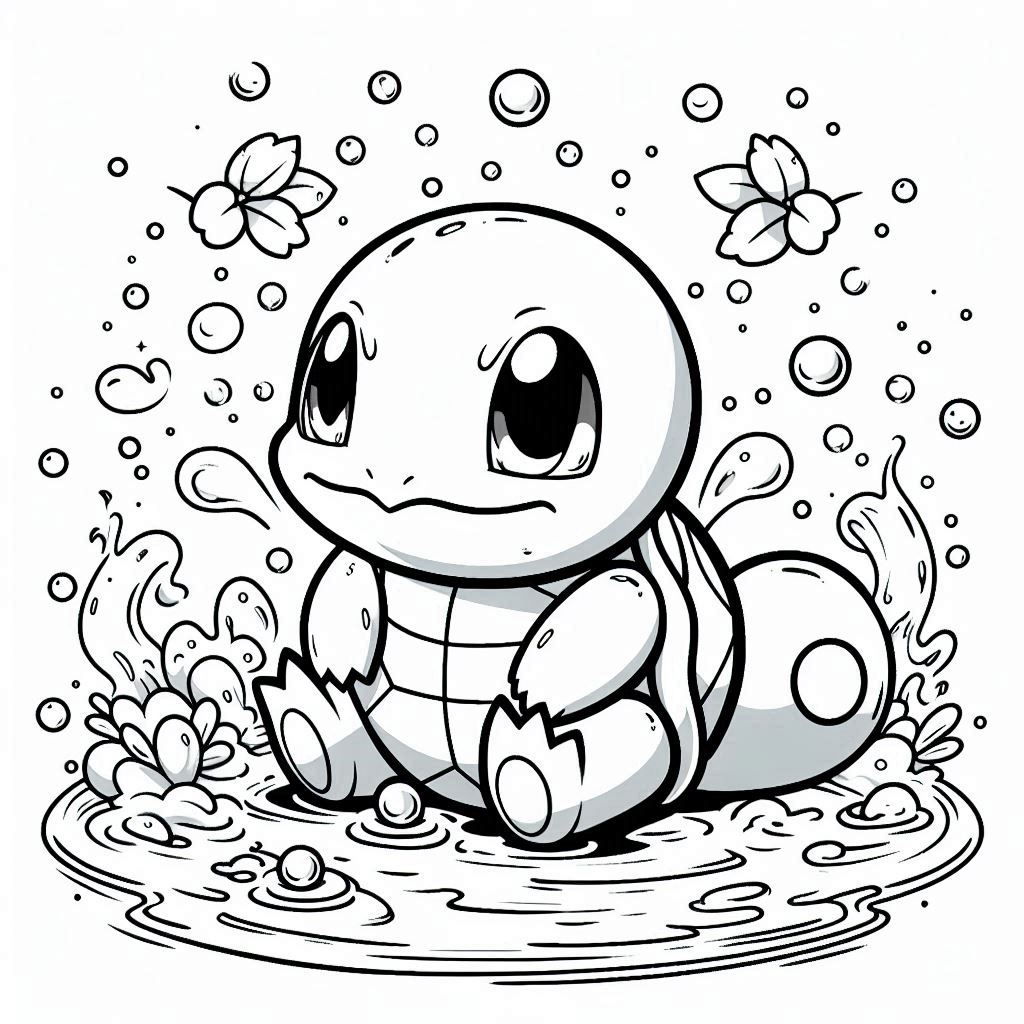 Squirtle kleurplaten