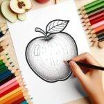 Appel kleurplaat thumbnail