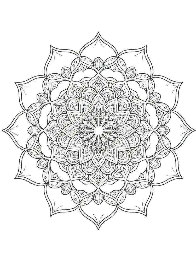Mandala kleurplaat 10 bloemenkracht mandala kleurplaat