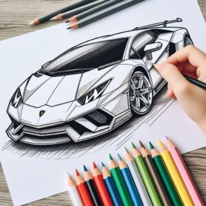 Lamborghini kleurplaat thumbnail