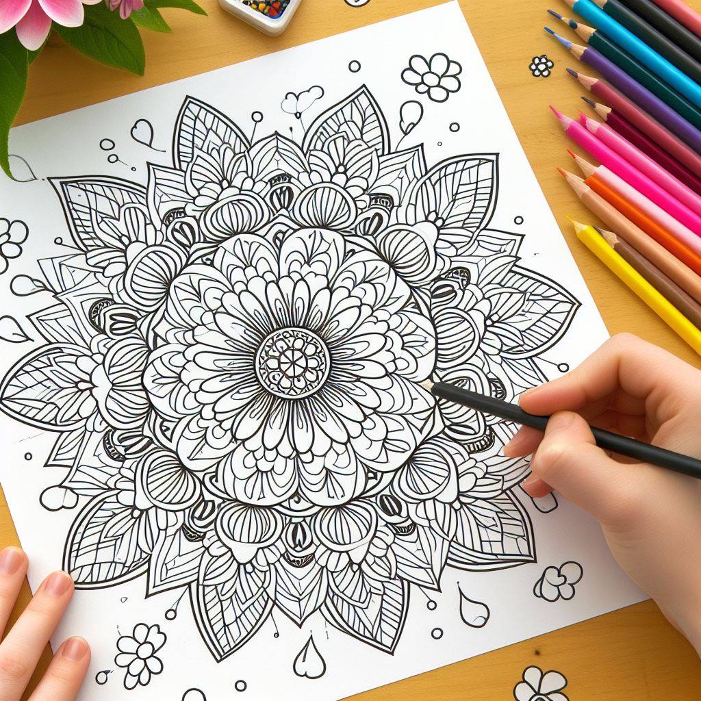 Mandala kleurplaat thumbnail