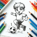 Voetbal kleurplaat 5 Voetbal kleurplaat thumbnail