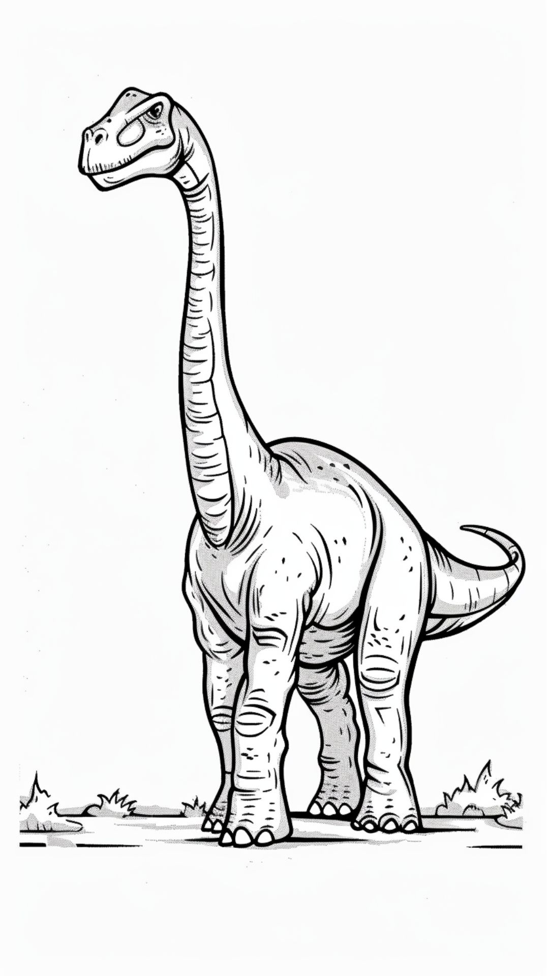 Brachiosaurus kleurplaat print