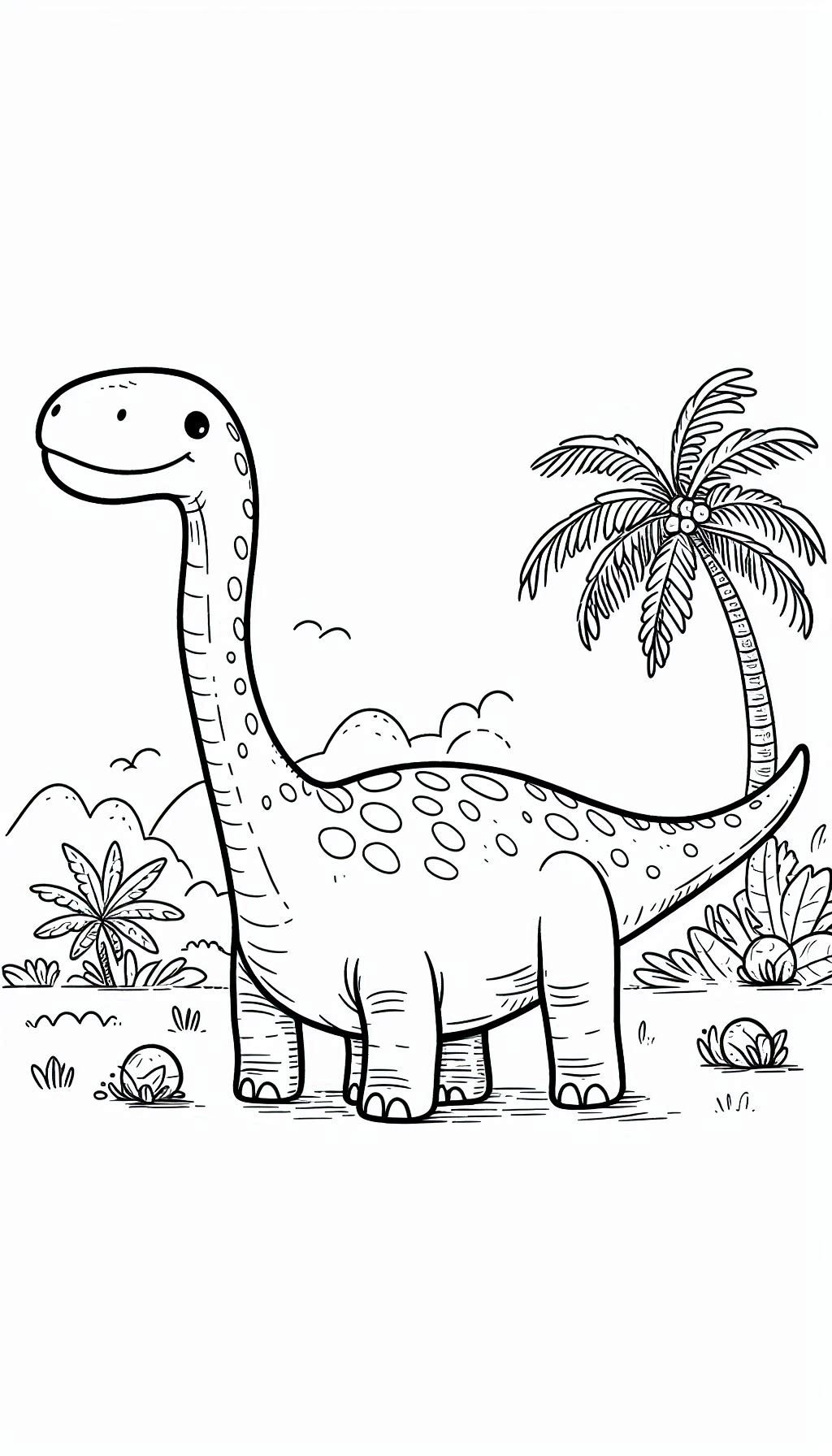 Brachiosaurus kleurplaten tekening