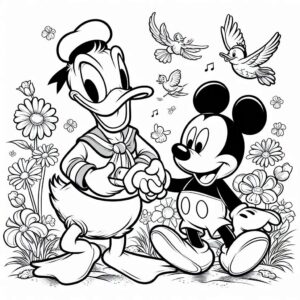 42 Donald duck Ausmalbilder kostenlos zum ausdrucken PDF