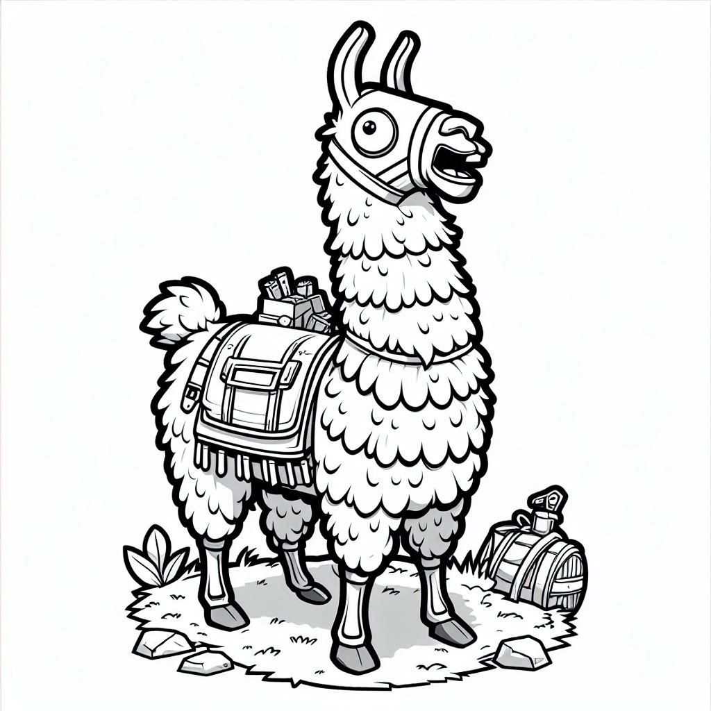 Fortnite Kleurplaten Llama Loot