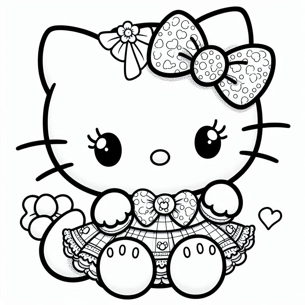 Hello kitty kleurplaten voor kinderen