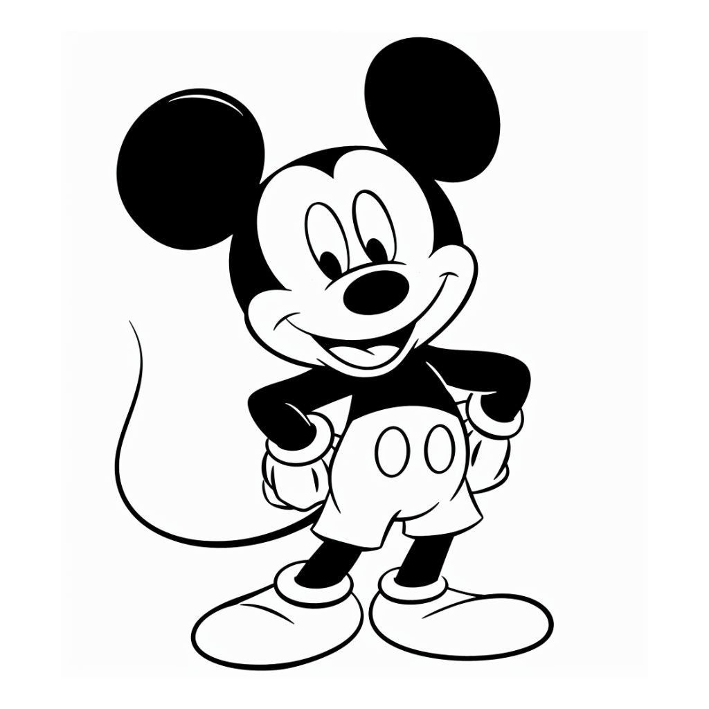 Klassieke Mickey Mouse kleurplaten gratis