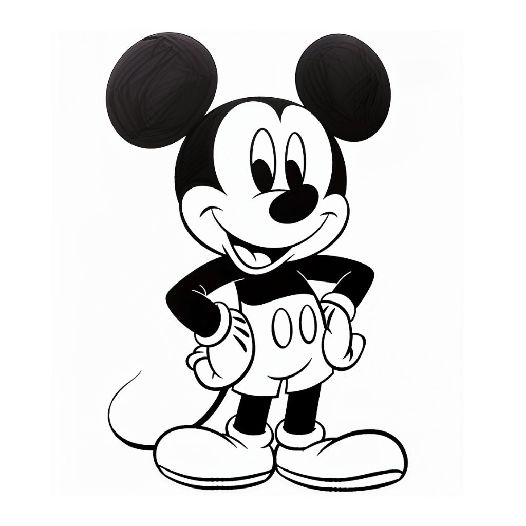 Klassieke Mickey Mouse tekening