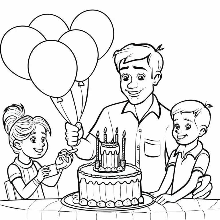 42 Desenhos aniversário para colorir e imprimir PDF gratis