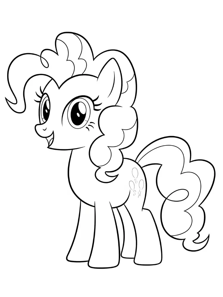 My little pony kleurplaat 10 Pinkie Pie feestpony kleurplaat