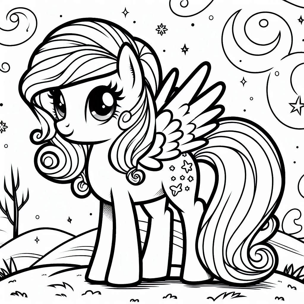 Pony Applejack tekening