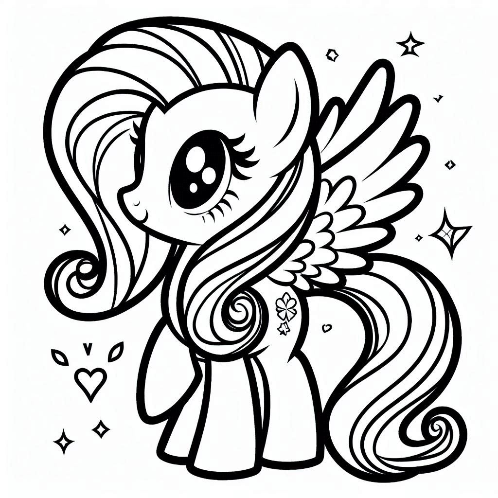 Pony Fluttershy tekening