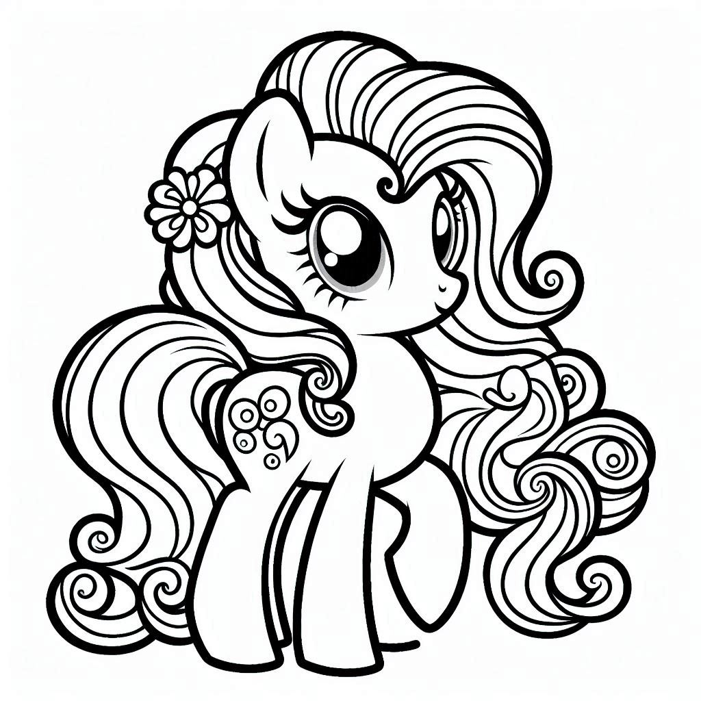 Pony Pinkie Pie kleurplaat gratis