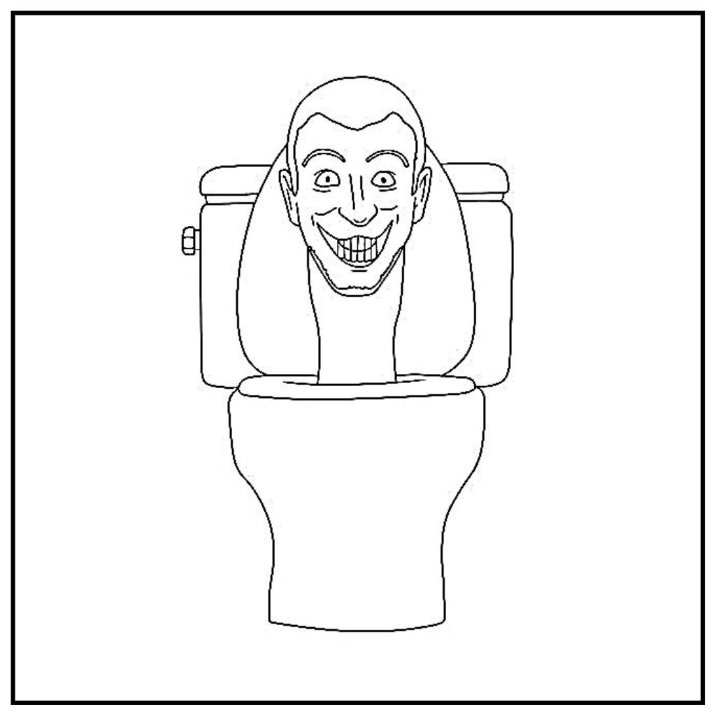 Skibidi toilet kleurplaat PDF