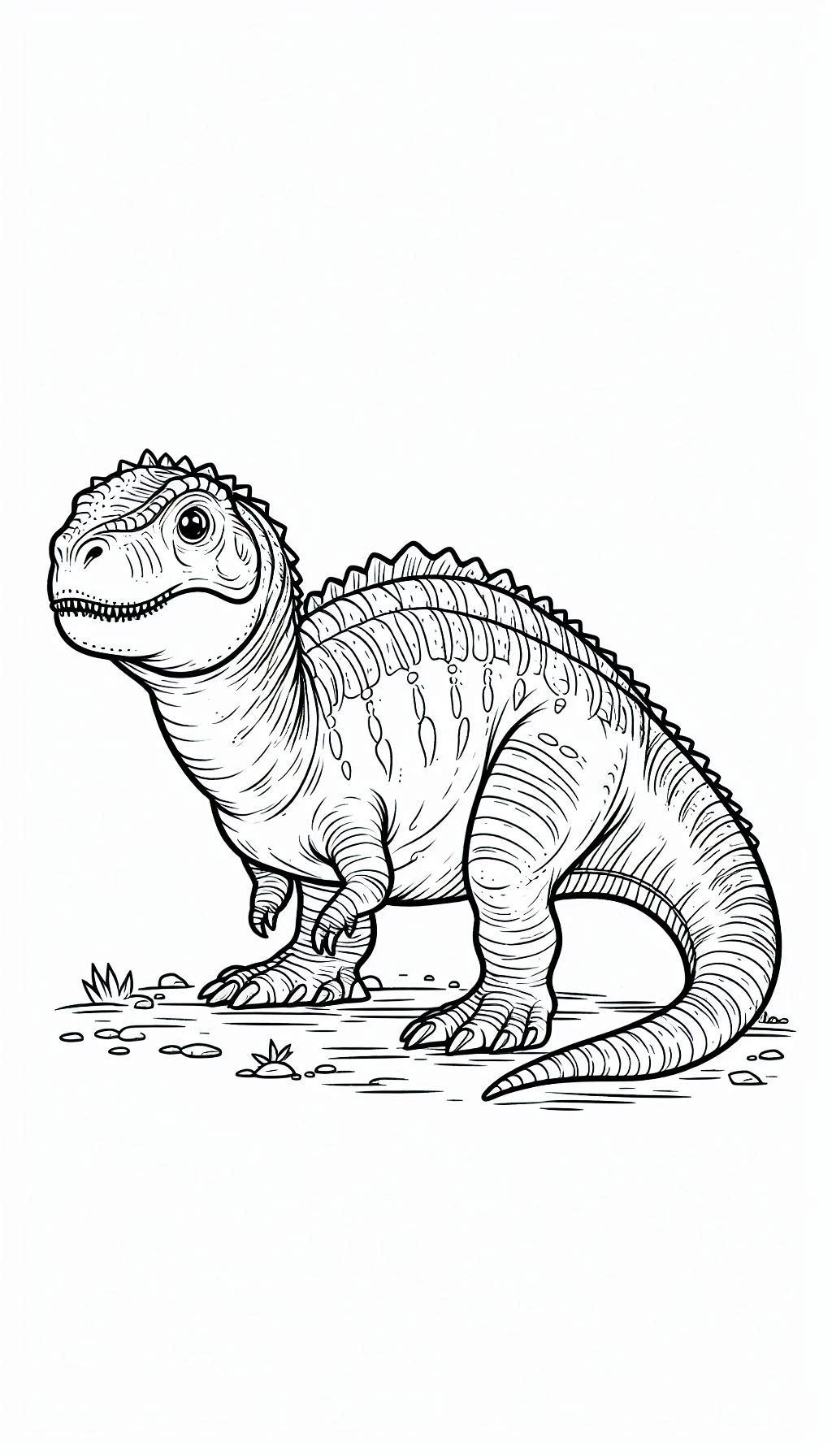 Spinosaurus kleurplaat tekening