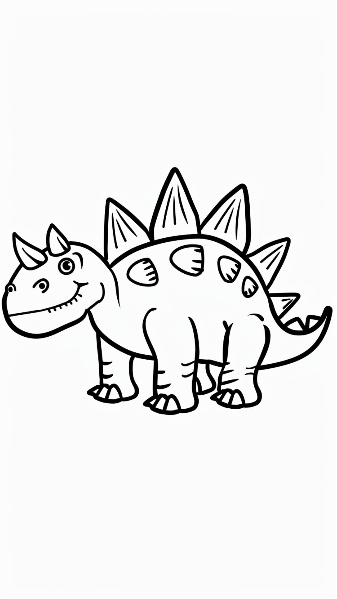 Stegosaurus kleurplaat gratis