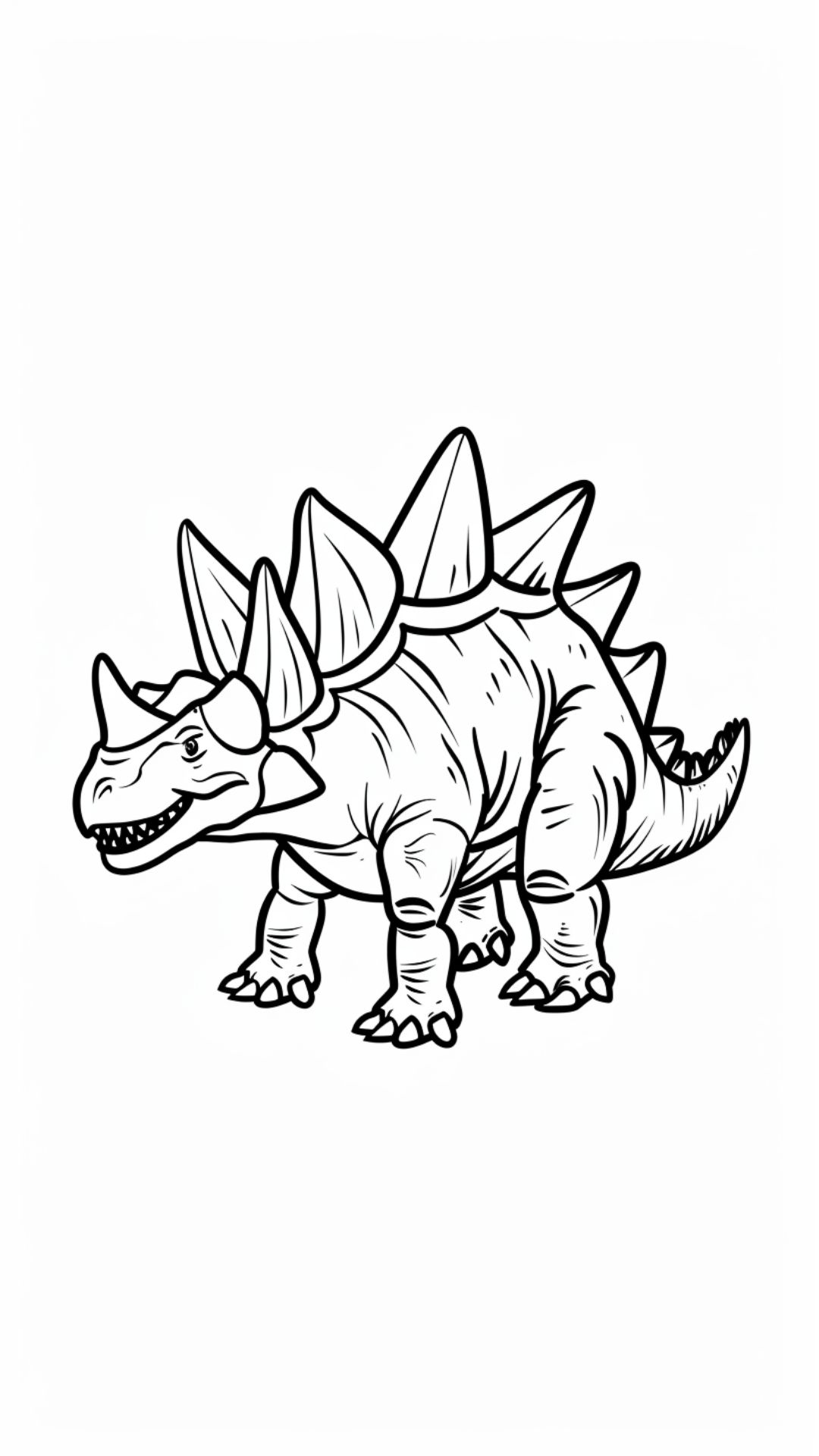 Stegosaurus kleurplaat online