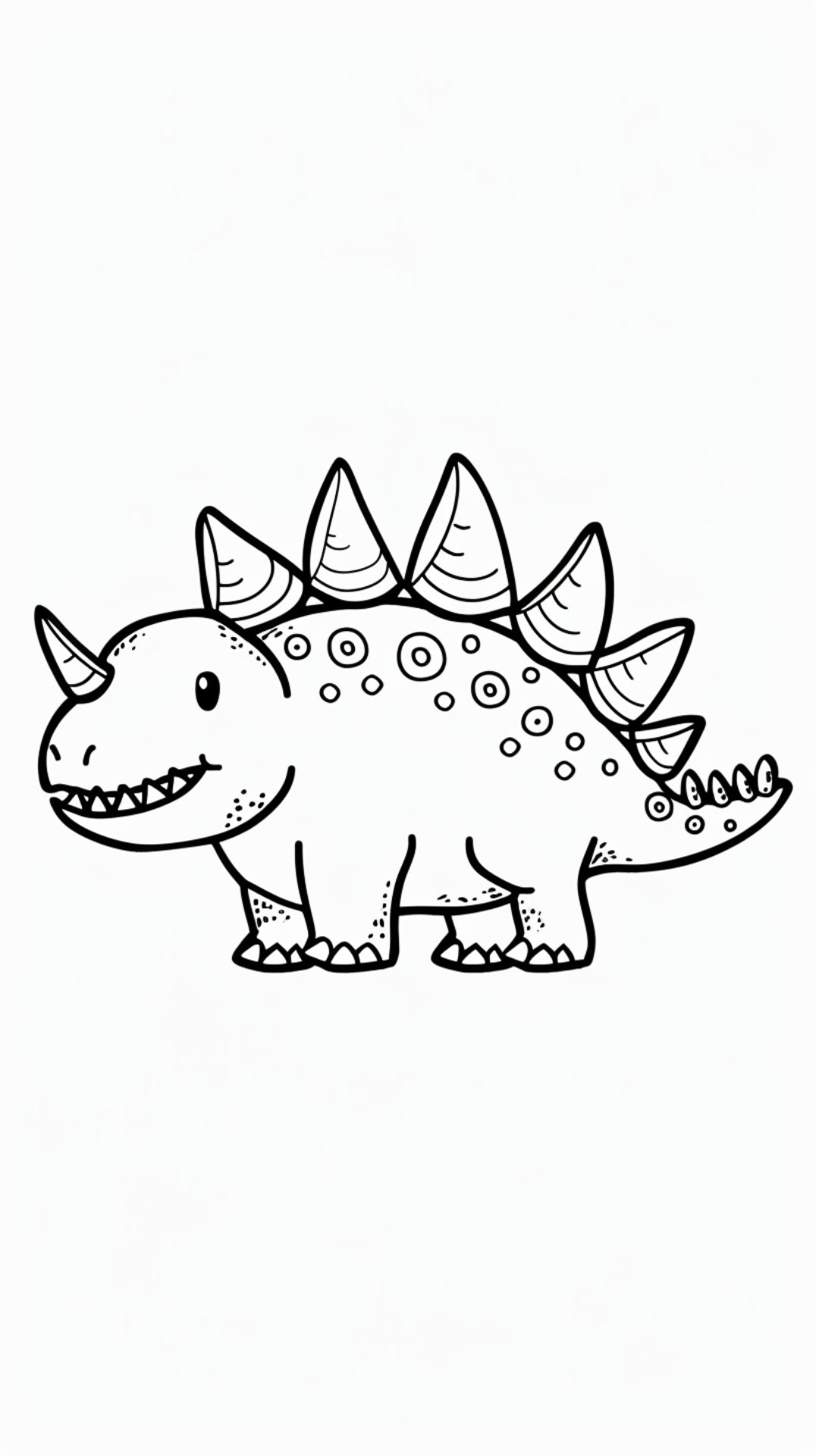 Stegosaurus kleurplaat voork kinderen