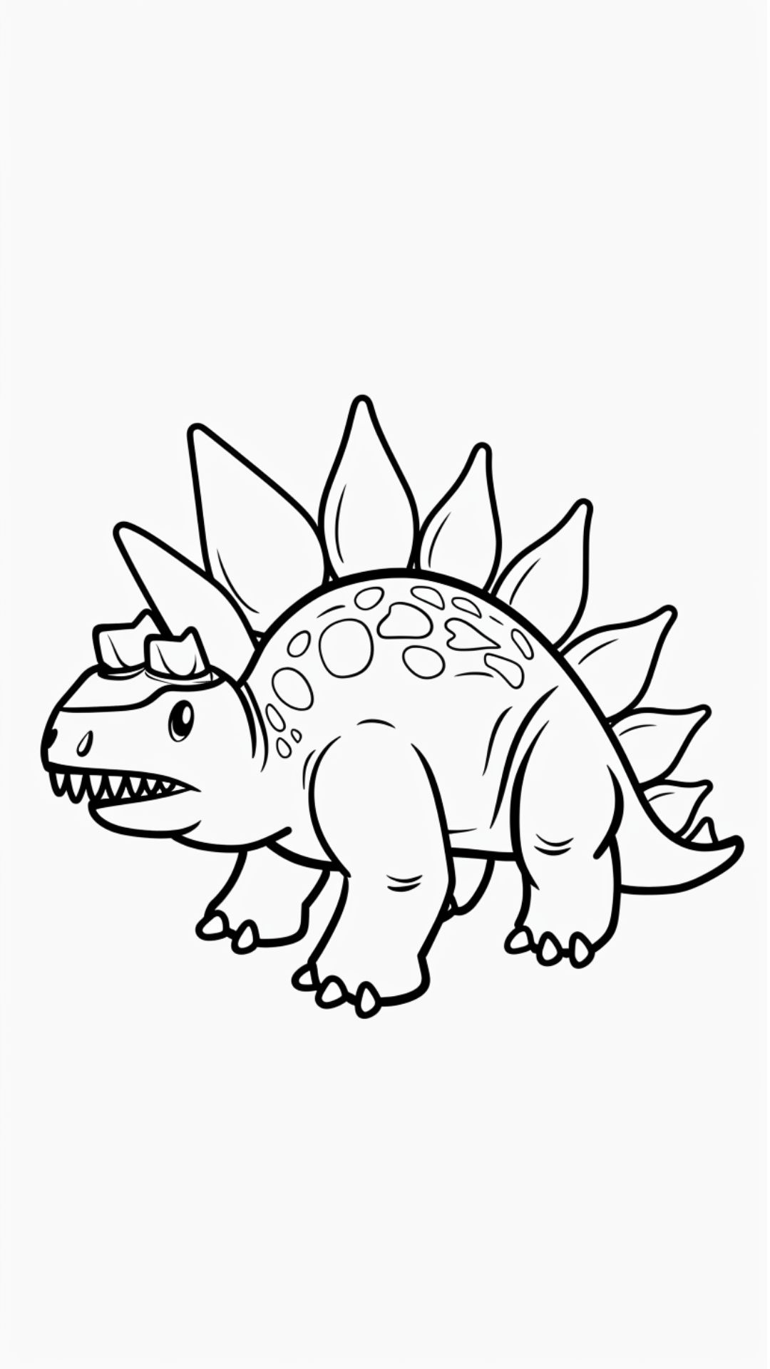 Stegosaurus kleurplaat